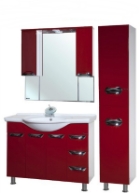 Мебель для ванной Бэлла - 105  Люкс красная