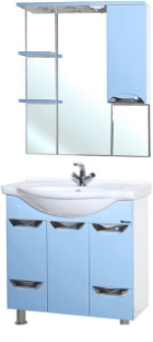Мебель для ванной Бэлла - 75 Люкс голубая
