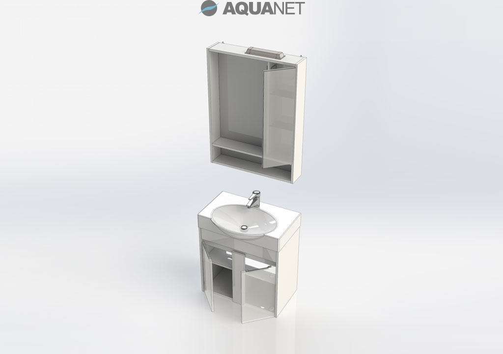 Комплект мебели Aquanet Коста 76 белый/дуб антик