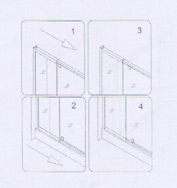 Душевая дверь распашная Domustar EF18 70-80*195 прозрачное стекло
