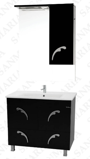 Мебель для ванной Элит - 60 1 ящик  черный