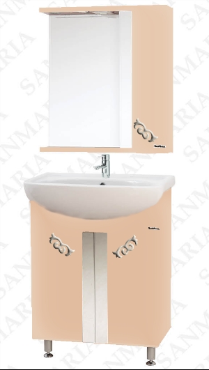 Мебель для ванной Ницца - 60 бежевый комплект