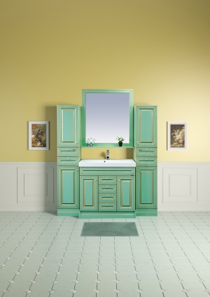 Мебель для ванной Vena - 105 салатовый, бордовый