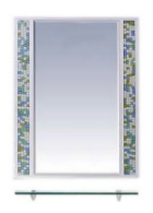 Зеркало Жемчужина - 60 бело-голубая мозайка