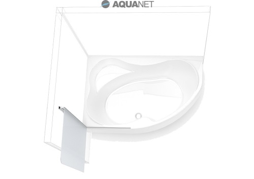 Шторка для ванны Aquanet AQ1 L 75*135, узорчатое стекло