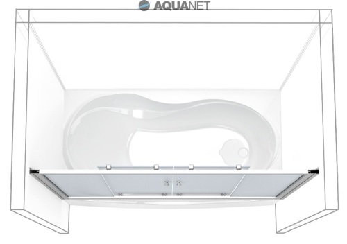 Стеклянная шторка для ванны Aquanet AQ5 160