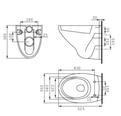 Система инсталляции Cersanit Vector(кнопка Movi)+ подвесной унитаз Delfi