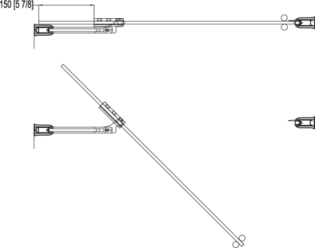 Душевая дверь распашная Domustar EF- 08 100- 115*195 тонированное  стекло