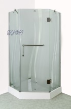 Душевой уголок с поддоном BYON TRAPEZEN (G-06)  90*90*205