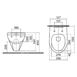 Унитаз подвесной IFO Orsa 413100600