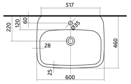 Раковина IFO Sjoss 311060100 накладная