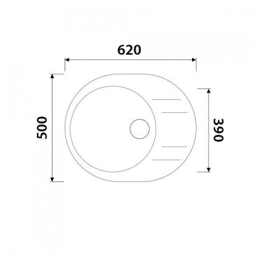 KAISER Мойка-гранит KGMO- 6250 Grey(овальная)