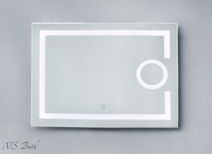 Зеркало для ванной NSM-506 с Led подсветкой сенсор+ косметическое зеркало