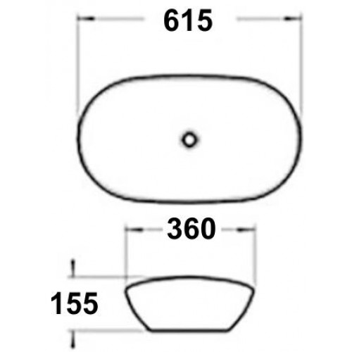 Керамическая накладная раковина для ванной MLN- 7811A