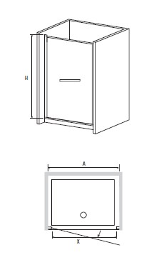 Дверь для душа распашная RGW PA-03 стекло Cora 70*185