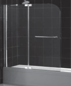 Штора на ванну распашная   RGW SC- 19 110*150 стекло прозрачное