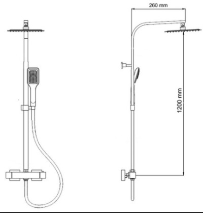 Душевая стойка RGW SP-22 1200*260