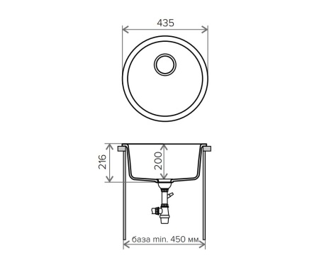 Мойка Tolero R-104 темно- бежевый 823