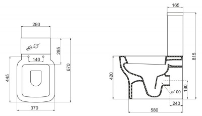 Унитаз- компакт Belbagno Vaso