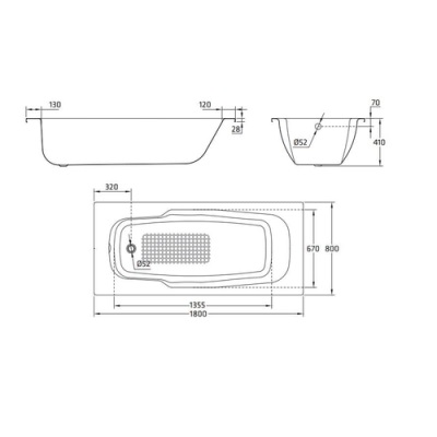 Ванна стальная эмалированная BLB ATLANTICA HG B70A 170*80*40