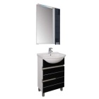 Мебель для ванной Aquanet Доминика 60 зеркало LED цвет белый (фасад черный)