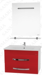 Мебель для ванной SanMaria Лимбург 60 красный цвет 2 ящика