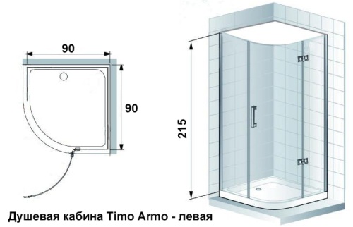 Душевая кабина Timo Armo