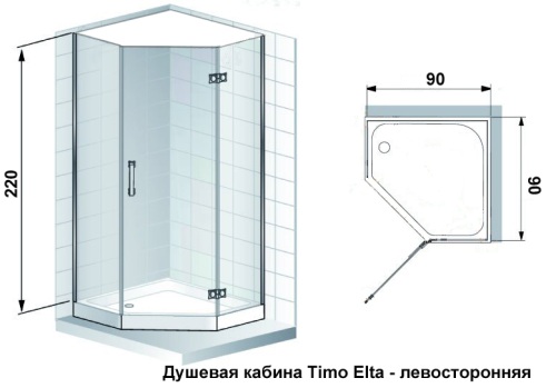 Душевая кабина Timo Elta